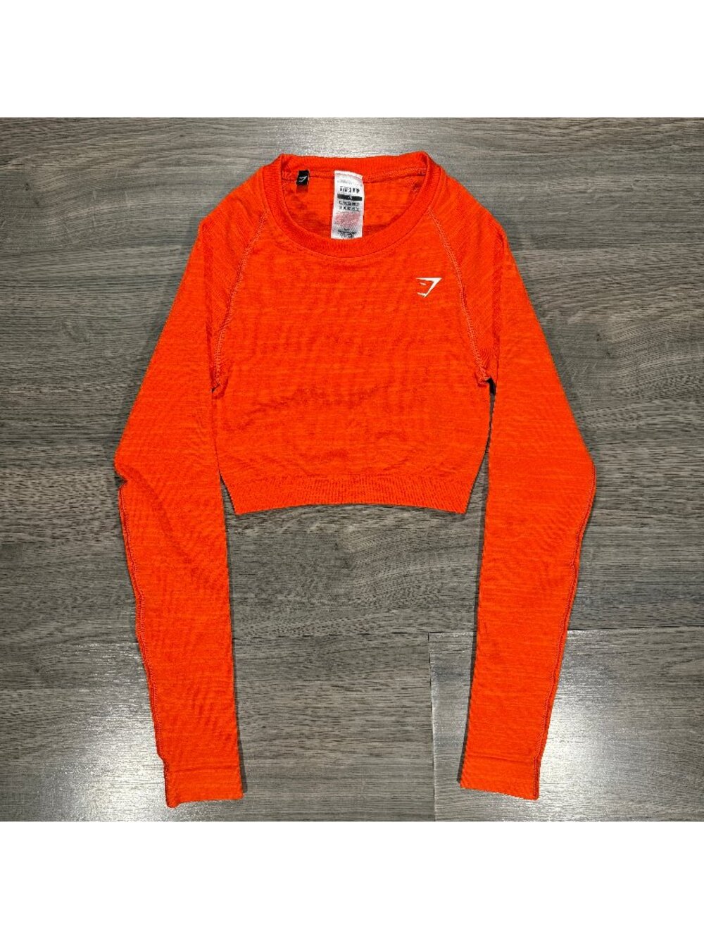 Gymshark Women's Adapt Marl Seamless Long Sleeve Crop Top - Orange